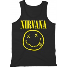 Nirvana Smiley Männer Tank-Top schwarz Band-Merch Bands