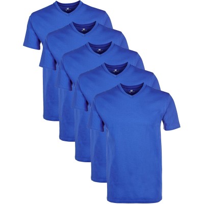 Lower East Herren Baumwoll T-Shirt mit V-Ausschnitt 5er und 10er Packs