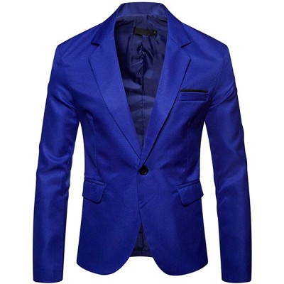 AmyGline Herren Anzug Anzugjacke EIN Knopf Einfarbig Arbeit Business Casual Party Formell Anzug Mantel Jacke