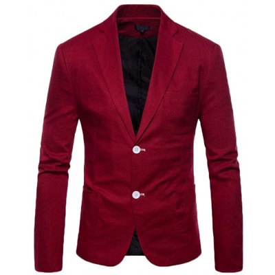 Herren Sakko Zwei Tasten Sweatjacke Stilvoller Anzug Jacken Einfacher Stil Anzugjacken Jacke Jackett Revers Langarm Freizeit Herrensakko