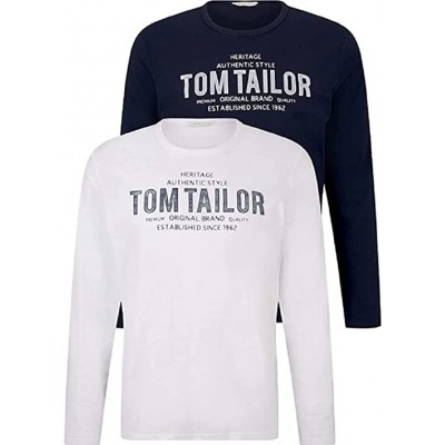 TOM TAILOR Herren Longsleeve T-Shirt 2er Pack