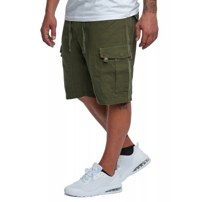 Herren Shorts | Lowrider Herren Cargo Bermuda Shorts mit Zunnelzug 6-Pockets oliv grün - QC81521Lowrider Clothingolive21078262