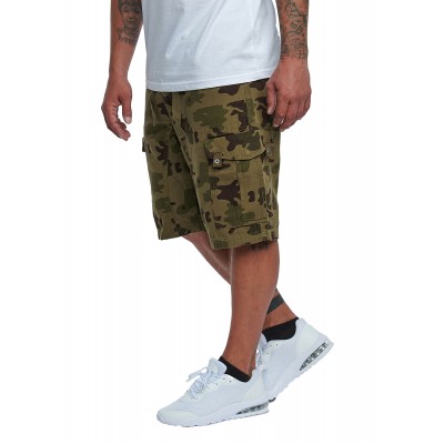 Herren Shorts | Lowrider Herren Cargo Bermuda Shorts mit Zunnelzug 6-Pockets oliv grün camouflage - GP57131Lowrider Clothingcamo21078260