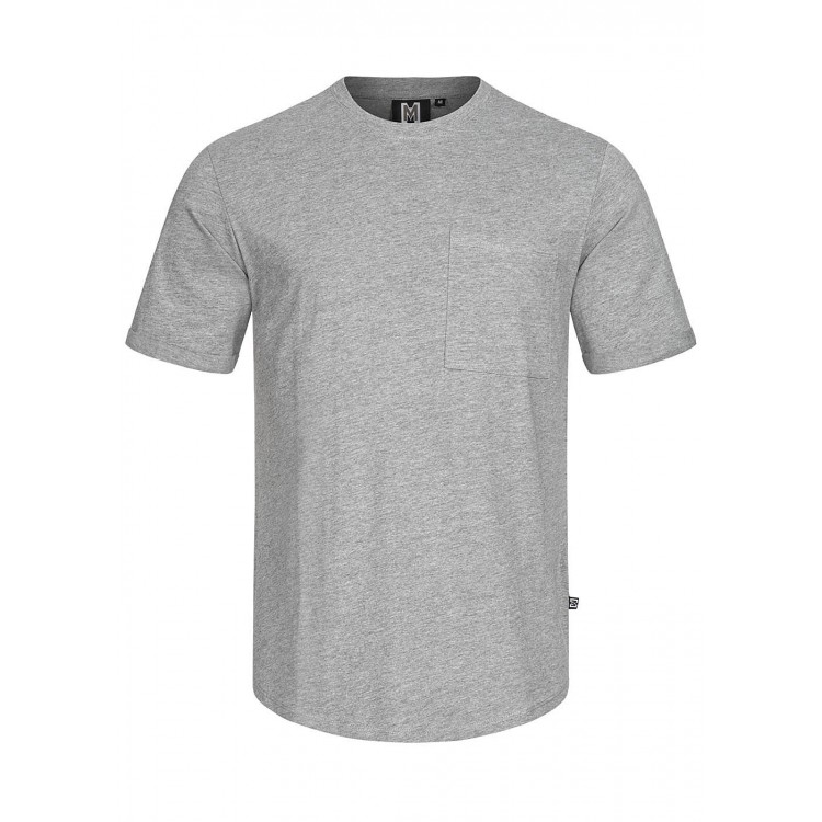 Herren Oberteile | Hailys Herren Basic T-Shirt mit Brusttasche grau melange - FH17616Hailys Herrengrau21020778