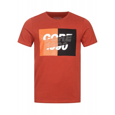 Herren Oberteile | Jack and Jones Herren T-Shirt Slim Fit Logo Print ochre rot - CX96653Jack & Jonesrot21052291