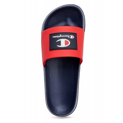 Herren Schuhe | Champion Herren Schuh 2-Tone Badesandale Pantolette flach mit Logo rot navy blau - VF62401Champion Herrenrot22030720