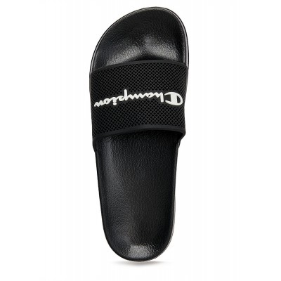 Herren Schuhe | Champion Herren Schuh flache Badesandale Pantolette Logo Lochmuster schwarz weiss - NX58332Champion Herrenschwarz22030831