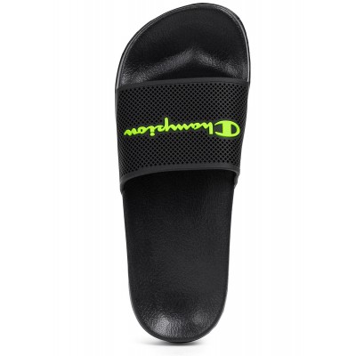 Herren Schuhe | Champion Herren Schuh Sandale Logo Print schwarz neon grün - KG64148Championschwarz21052611