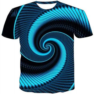 SSBZYES Herren T-Shirt Herren Kurzarm T-Shirt Herren Casual T-Shirt Bedrucktes T-Shirt 3D Personality Design Geometrisch bedrucktes T-Shirt Fashion Top